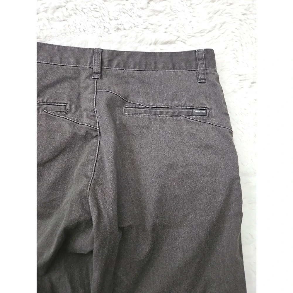 Volcom Frickin Modern Stretch Chino Shorts 33 Charcoal Gray Skate Casual Workwea